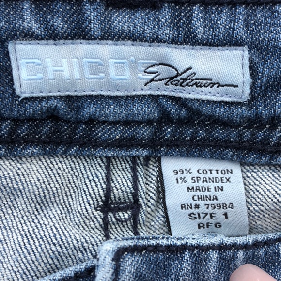 Chico’s Platinum Straight Leg Jeans - Picture 6 of 7